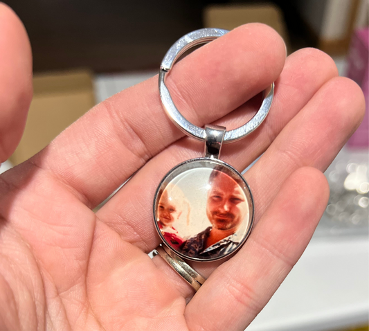 Custom Photo Keychain- Personalized Mini Keepsake Gift - Redeeming Skies Creative Company